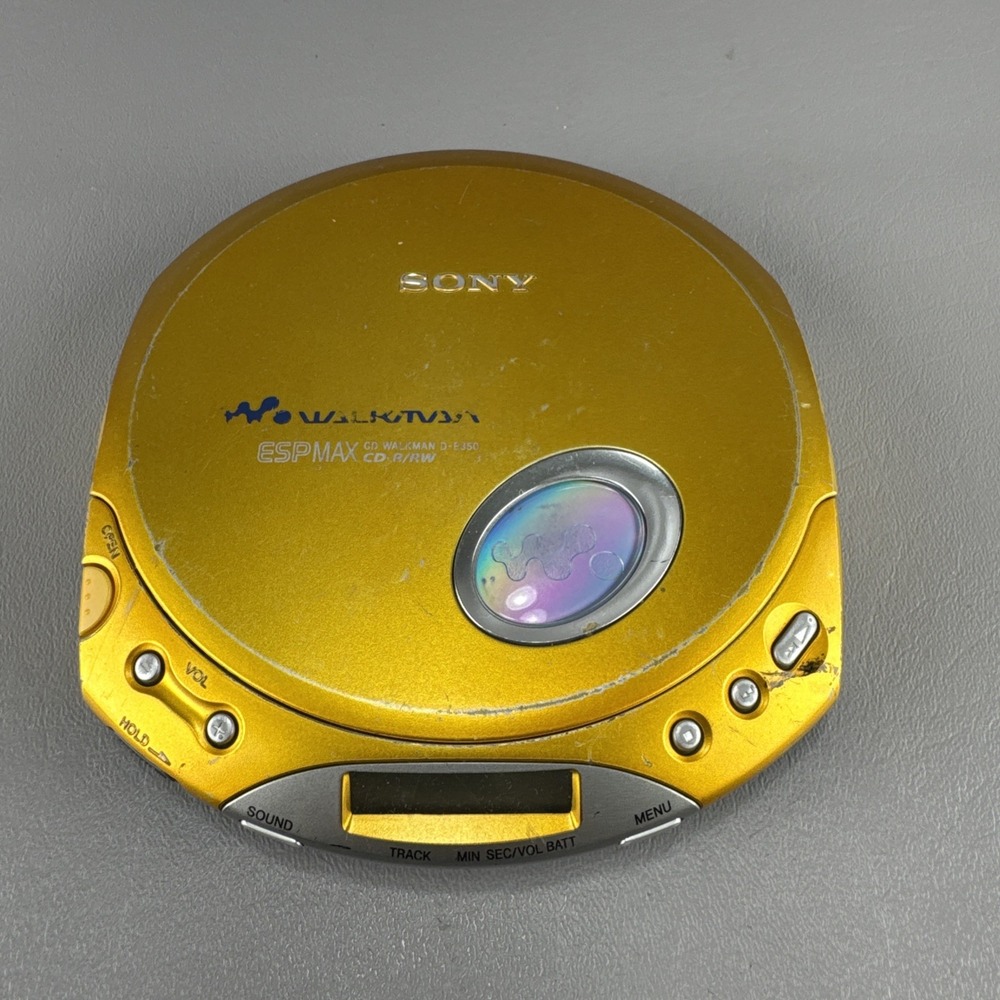 Sony Walkman ESP MAX Portable CD Player Radium Gold D-E350 Tested